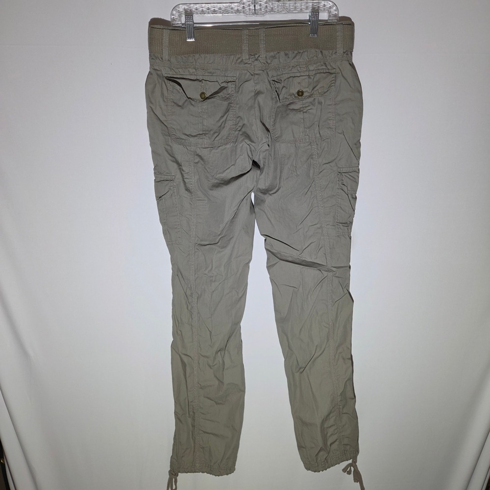 Blue Epic Cargo Pants Womens 14 Taupe Belted Multi Pocket - Picture 5 of 8